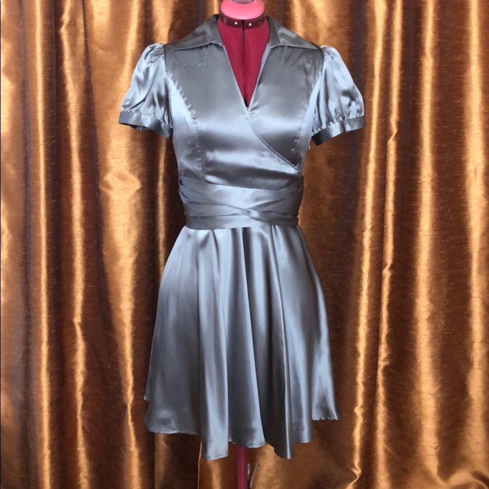 INC Silver Silk Dress